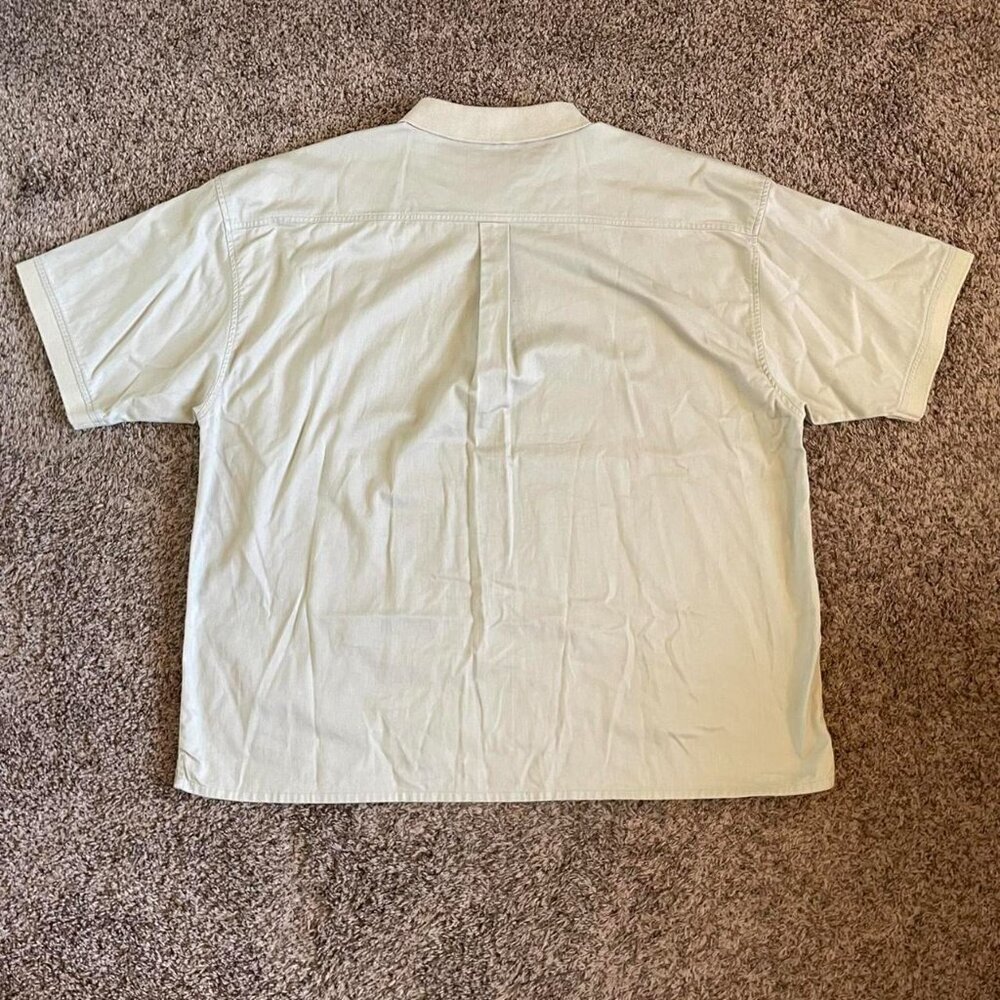 Vintage Big Dogs Polo Collar Shirt Khaki Beige 90s Retro Grandpacore - Picture 2 of 6